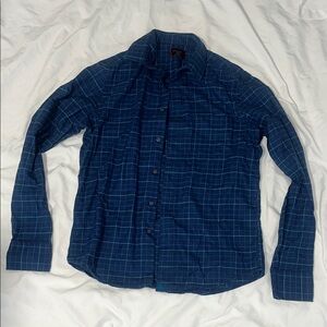 Untuckit Men's Blue Checkered flannel Shirt size Med EUC